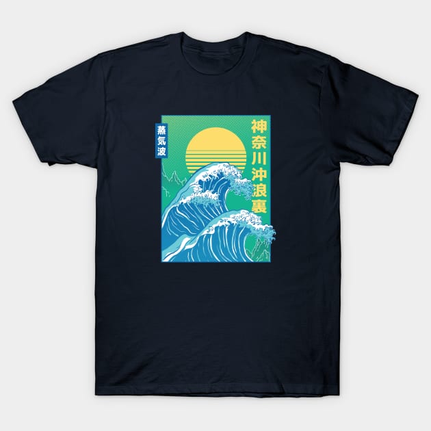 Retro Japanese Tidal Wave T-Shirt by SLAG_Creative